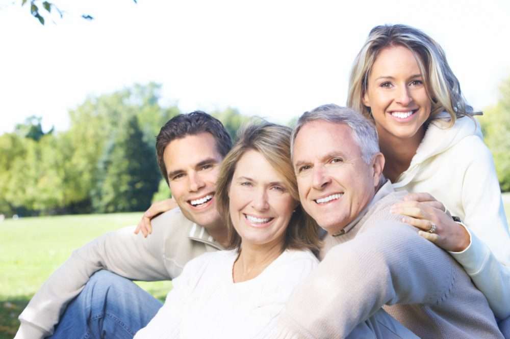 happy family with hormone replacement therapy
